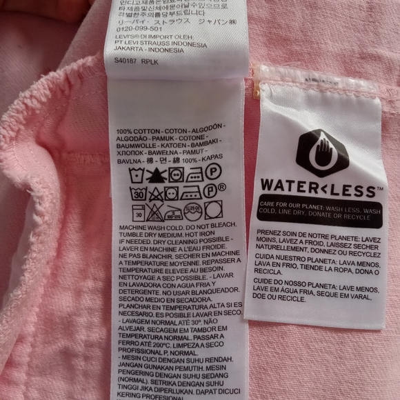 Denim Jacket Hand Painted Levis S Pink New - Picture 14 of 14